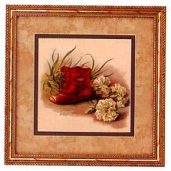 3100 1527 Antique Shoe with Carnations