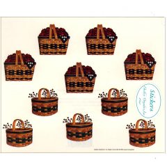 5500 0144 Basket with Apples – (Stickers)